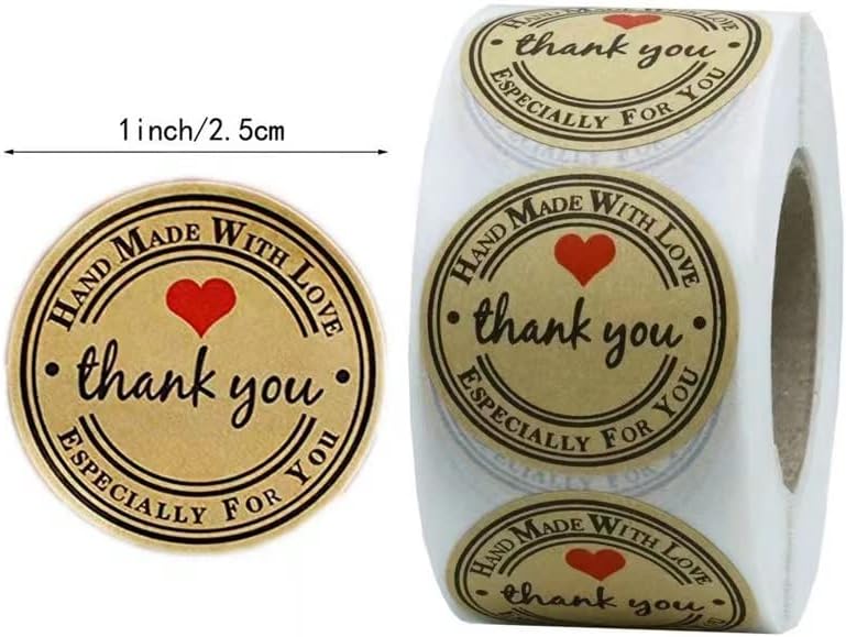 500kom samoljepljive naljepnice za zahvale - Kreativni pečati za koverte Hvala oznake Zamotavanje poklona