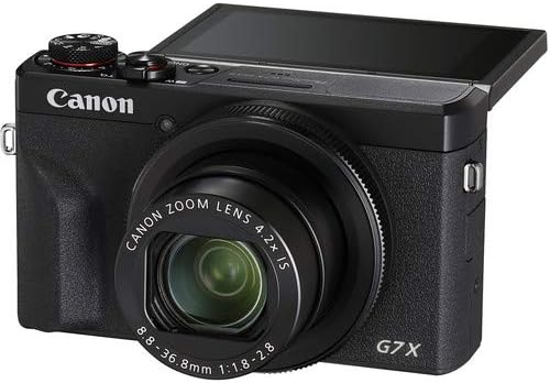 Canon PowerShot G7 X Mark III kamera sa senzorom od 1 inča & 4k Video-Wi-Fi & amp; omogućen Bluetooth & amp; LED Video svjetlo, 64GB Transcend memorijska kartica, dodatna baterija + paket dodatne opreme
