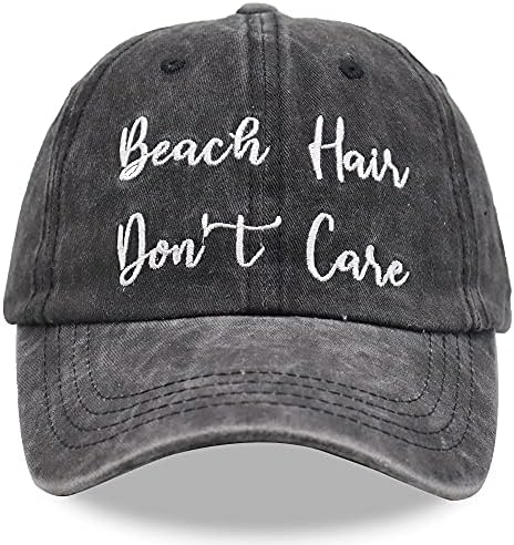 Plaža kosa ne zanima šešir, vintage oprati podesivu bejzbol kapa za plažu za muškarce žene ...