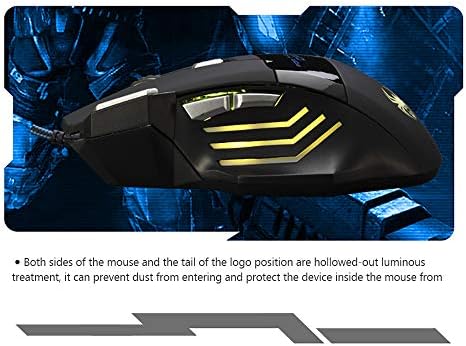 T-80 Gaming Mouse 7200 DPI Backlight Multi Color LED Optical 7 Button Mouse Gamer USB Wired Gaming Mouse
