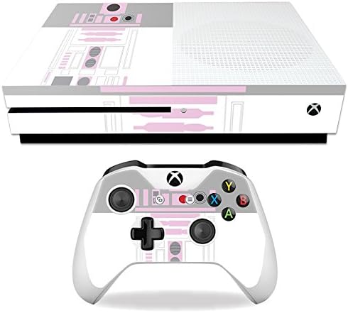 MightySkins koža kompatibilna sa Microsoft Xbox One S-Pink Cyber Bot / zaštitni, izdržljivi i jedinstveni poklopac