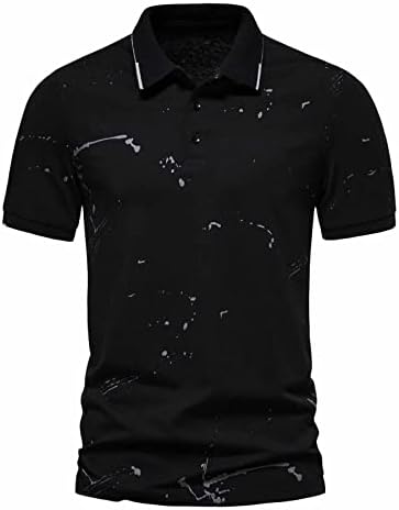Ozmmyan Muškarci Golf Košulja kratkih rukava Ljetni casual Tenis Polos Košulje Moda Slim Fit