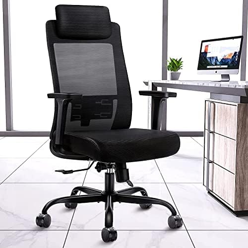 Ergonomska kancelarijska stolica kompjuterske stolice-mrežaste stolice za kućne kancelarije sa lumbalnom podrškom & 3D podesivi nasloni za ruke