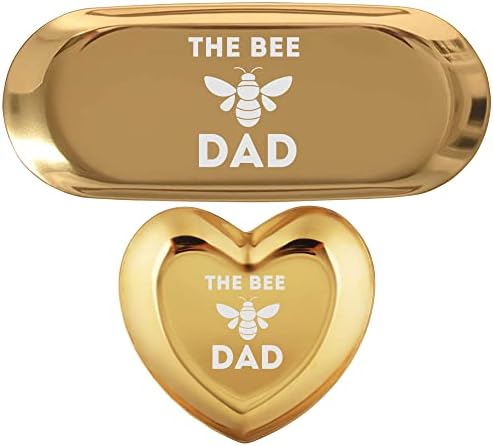 Bee tata smiješan pčelar pčelar pčelar tata Muškarci | Set od 2 držača prstena nakita nakita nakita