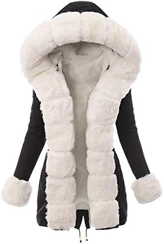 AdSSDQ tunički kaputi za žene Boxy Fit Holiday Cloats dugi rukav Hurry Lounge Hoody Patchwork Solid Snežni noćni kaputi