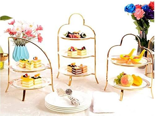 Cupcake stoji višeslojni metalni hladni obrok tablice za popodnevni čaj za čaj za čaj za snaška stalka