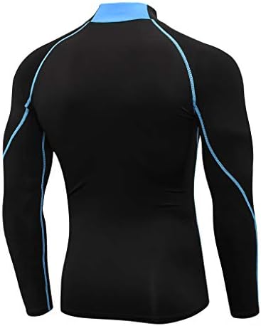 WYBAXZ Muška dukserica s dugim rukavima Atletski fitnes jednobojna linija štampana odjeća za trening