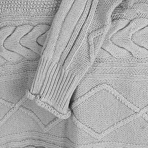 Žene kornjača Klintne džempere Dugi rukav Mekani klasični fit pulover kabel pletene džemper od punog