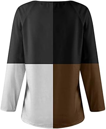 Trebinske majice za žene, ženski modni ležerni temperamentni patentni zatvarač V-izrez nepravilni prugasti geometrijski otisak dugačak
