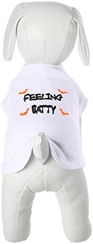 Mirage Pet Products Feeling Batty Screen Print Shirts White Med