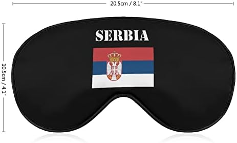 Srpska zastava za spavanje maska ​​za noćno pokrivanje za žene muškarci blokiraju svjetlost za avion za prijevoz za putnicu podesiv remen