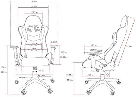 Arozzi-Forte mrežasta tkanina ergonomska kompjuterska stolica/kancelarijska stolica sa Naslonjačem, okretnim, nagibnim, Klackalicom, podesivom visinom i podesivim jastucima za lumbalni i vratni oslonac - crno-bijeli Akcenti