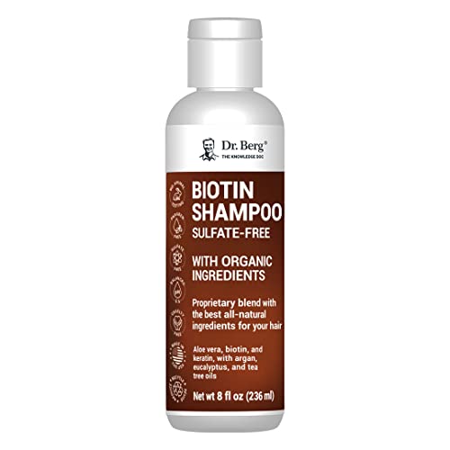 Berg Biotin šampon za rast kose-gubitak kose Šampon za muškarce & amp; žene - zgušnjavanje & Volumizing mens šampon za stanjivanje kose sve tipove kose - Paraben & sulfat besplatno - 8 Fl. Oz.