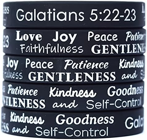 Pet narukvica za strpljenje Love Joy Peace Patience - Galations fruit of the Spirit narukvice