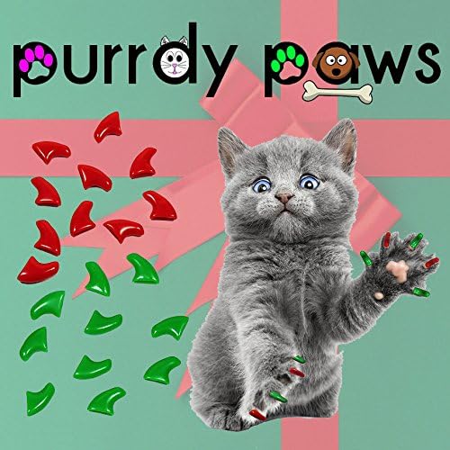 Purrdy Paws meke kape za nokte za mačke kandže Rainbow Combo