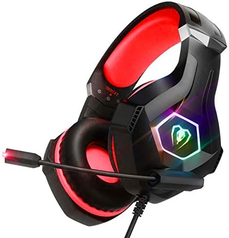 SVYHUOK RGB LED Gaming slušalice za PC, Xbox One, PS4, ultralake slušalice preko ušiju sa mikrofonom