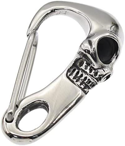 Heavy Metal Skull Key Clasp Carabiner Biker Privjesak Za Ključeve Od Nehrđajućeg Čelika