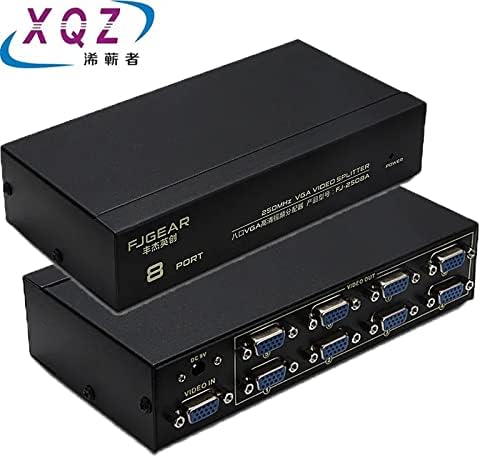 8 Port VGA razdjelnik za dijeljenje Video zapisa visoke definicije - 1 Ulaz na 8 izlaza, 250MHz,