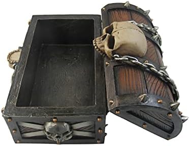 DWK lubanje pirate blaga ukrasni ukrasni trinket kutija HOLDER | Noć vještica gusarski ukrasi | Nautički gusarski dekor TRINKET CHECKSAKE kutija - 6