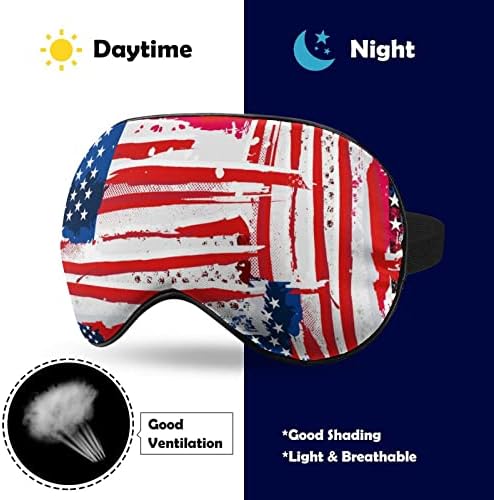 Vodenikolor USA zastava za spavanje Maska izdržljive slepo-očiju mekana maska ​​za oči s podesivim