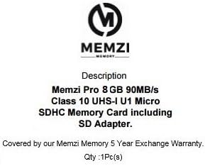 MEMZI PRO 8GB Klasa 10 90MB / s Micro SDHC memorijska kartica sa SD adapterom i Micro USB čitačem