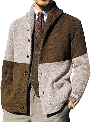 Klitwear Cardigan za muškarče Modni jesen zimski kaput folklorno-prilagođeno radno pleteno plameno plus veličine