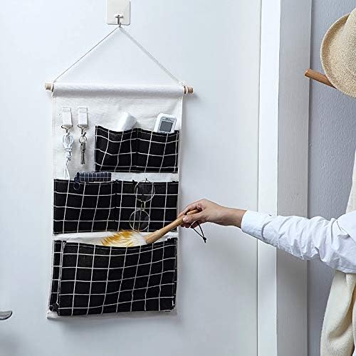 CUJUX zidna viseća torba za odlaganje višeslojna torba džepni Organizator korpa za odlaganje pamučna posteljina Kućni kupatilo viseći Organizator