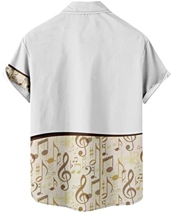 ayaso muške Casual kratke rukave, Gradient Print Basic button Down Shirt, lagana ljetna odjeća za plažu za