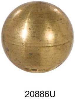 B & amp; P Lamp® 1 prečnik mesing kugle Finial, 1/4-27f, Unf