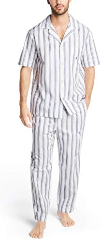 Nautica muški kratki rukav pamuk meko tkani donji dio pidžame