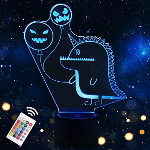 3d noćno svjetlo dinosaurusa pokloni za dječake od 1-8 godina djevojčice, Božićni ukrasi zatvoreni za dom,rasadnička lampa za dekoracije stola za djecu, LED promjena boje USB dekor za bebe
