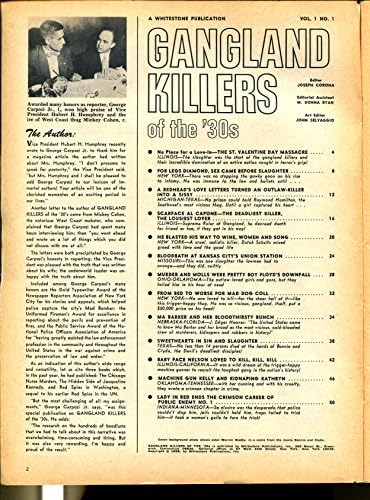 Gangland Killers of the ' 30s 1 1968 -!st izdanje-Warren Beatty-Al Capone-VG / FN