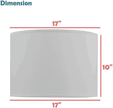 Aspen Creative 31461a, savremeni dizajn Hardback bubanj prirodna lanena paukova lampa, 17 Top x 17 Bottom x 10 visina