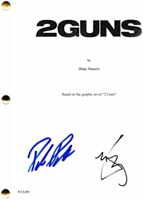 Paula Patton & Mark Wahlberg potpisan Autograph 2 GUNS Full Film Script - u glavnom gradu Denzel Washington