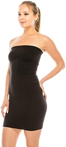 Kurve ženska mini haljina bez naramenica-Bodycon bez rukava seksi rastezljiva cijev Top Slip, UPF 50+