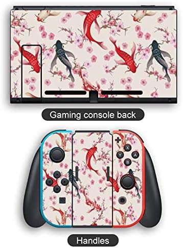 Japanske naljepnice s cvjetovima trešnje Koi ribe zaštitne naljepnice za Film personalizirana naljepnica s punim omotom kompatibilna sa Nintendo Switchom