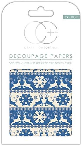 Craft konzorcijum nordijski papiri za dekoupage pruga, 13,75 x 15,75
