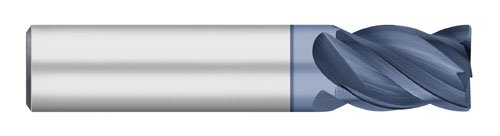 Titan TC21453 Vi-Pro varijabilni indeks čvrsti karbidni krajnji mlin, dužina stuba, 4 flauta, ugaoni radijus, Altin presvučen, 5/8 prečnik rezanja, 3 Ukupna dužina, 3/4 Dužina reza, 0,030 ugaoni radijus
