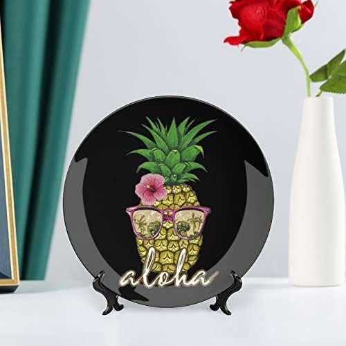 Aloha ananas naočale keramičke ukrasne ploče sa postoljenom kineskom visećim ukrasima za desertne