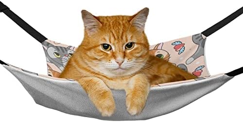 Viseća mreža za mačke sa kavezom narandžasto siva mačka za kućne ljubimce krevet za ljuljanje pogodan za kaveznu stolicu za automobil u zatvorenom prostoru na otvorenom 16,9 x13