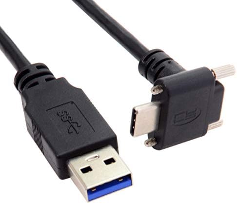 CY USB 3.1 Type-C dvostruki zavrtanj zaključavanje prema gore pod uglom do standardnog USB3. 0 kabla za prenos podataka 90 stepeni za kameru