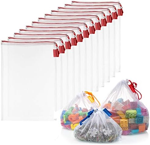 VANDOONA Toy Storage & organizacija mrežaste torbe Set od 15 prozirnih mrežastih torbi koje
