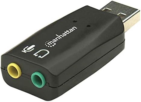 Manhattan USB Audio Adapter Vanjska Stereo zvučna kartica-sa 3.5 mm priključkom za slušalice i mikrofon - Plug