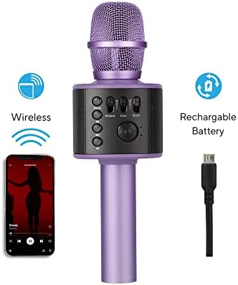 Osnovne inovacije bežični Bluetooth Karaoke mikrofon sa ugrađenim zvučnicima + HD snimanje, prenosivi ručni