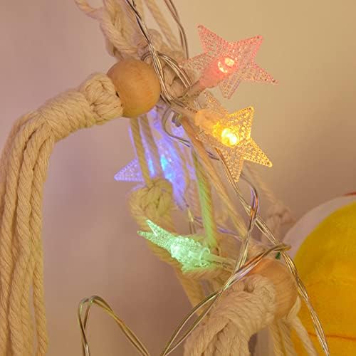 Mreža za plišane životinje ili viseća mreža sa LED šarenim svjetlom, viseća ugaona mreža za skladištenje plišanih