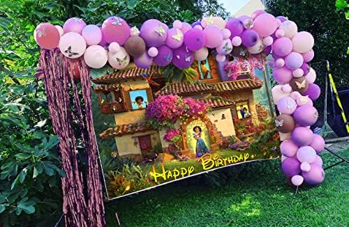 Happy Birthday Backdrop Magical Floral House Birthday Background For Kids Party Decorations