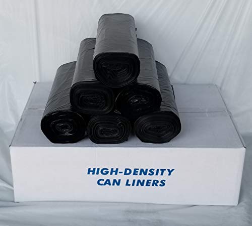 United Polimeri 40 x 48 14 Mic Crni HDPE Can Liners 250 / Case