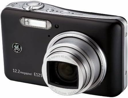 Ge E1250tw-BK 12MP digitalna kamera sa 5x optičkim zumom i LCD ekranom od 3,0 inča sa automatskim osvetljenjem-Crni