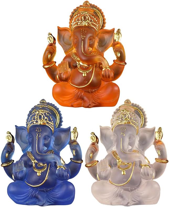 Yamslam Clear GOSPOD Ganesha Statua Slon hinduistički skulptura Skulpture Slavne kućne dekorativne ukrase Bude Statues Ornament