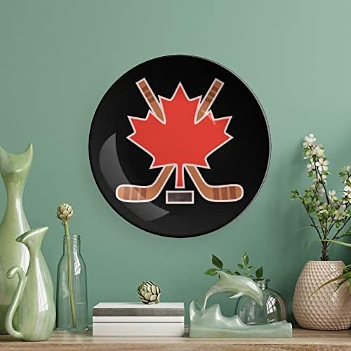 Kanada javorov hokej viseći keramički ukrasni tanjur sa ekranom Prilagođeni godišnjičkim vjenčanim